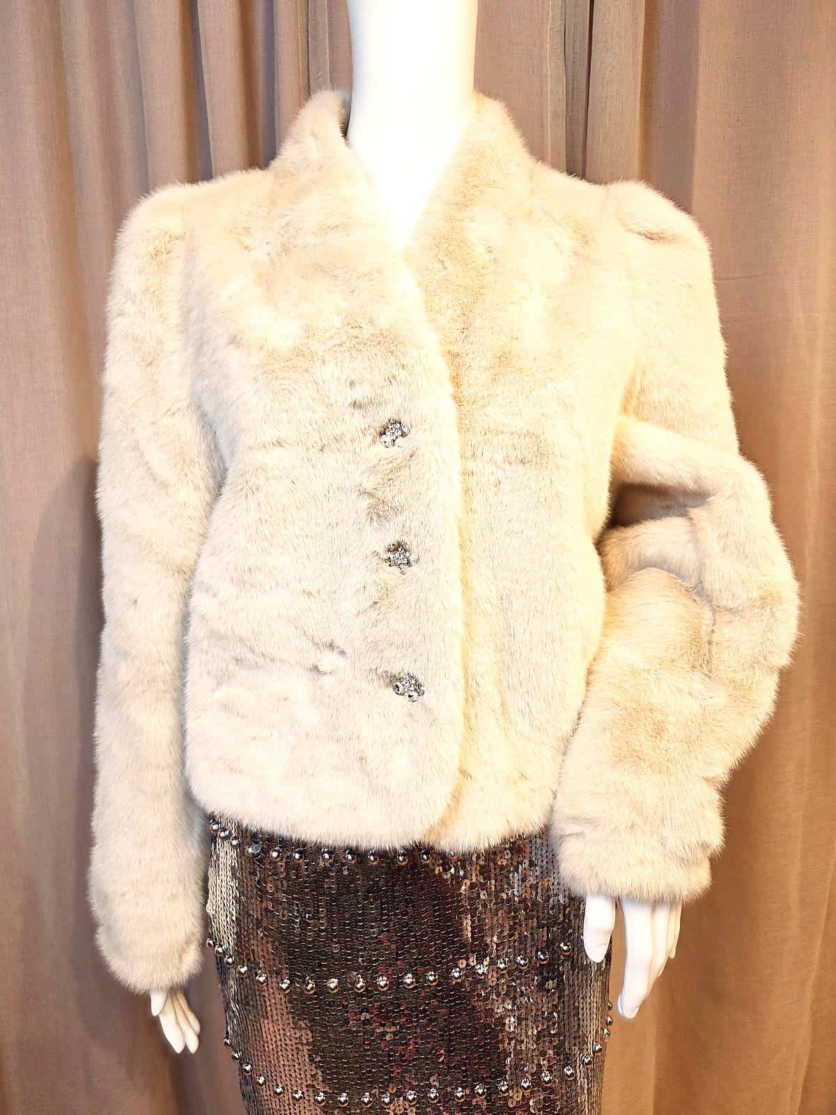 Pelsjakke puffærmer