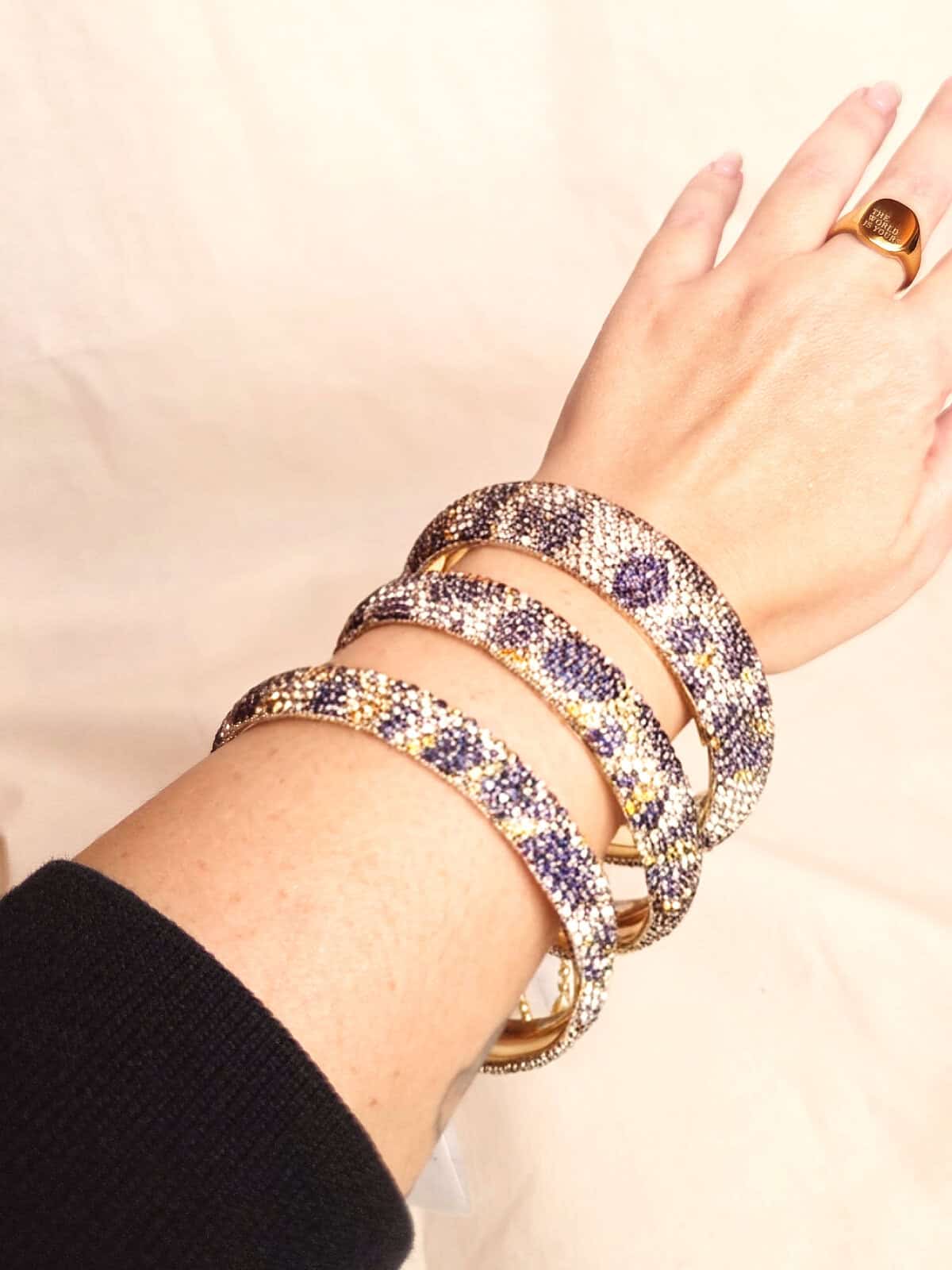 leopard trio bangles på arm