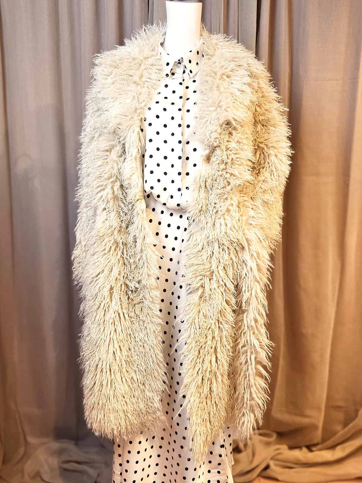 Shaggy pels cream - åben