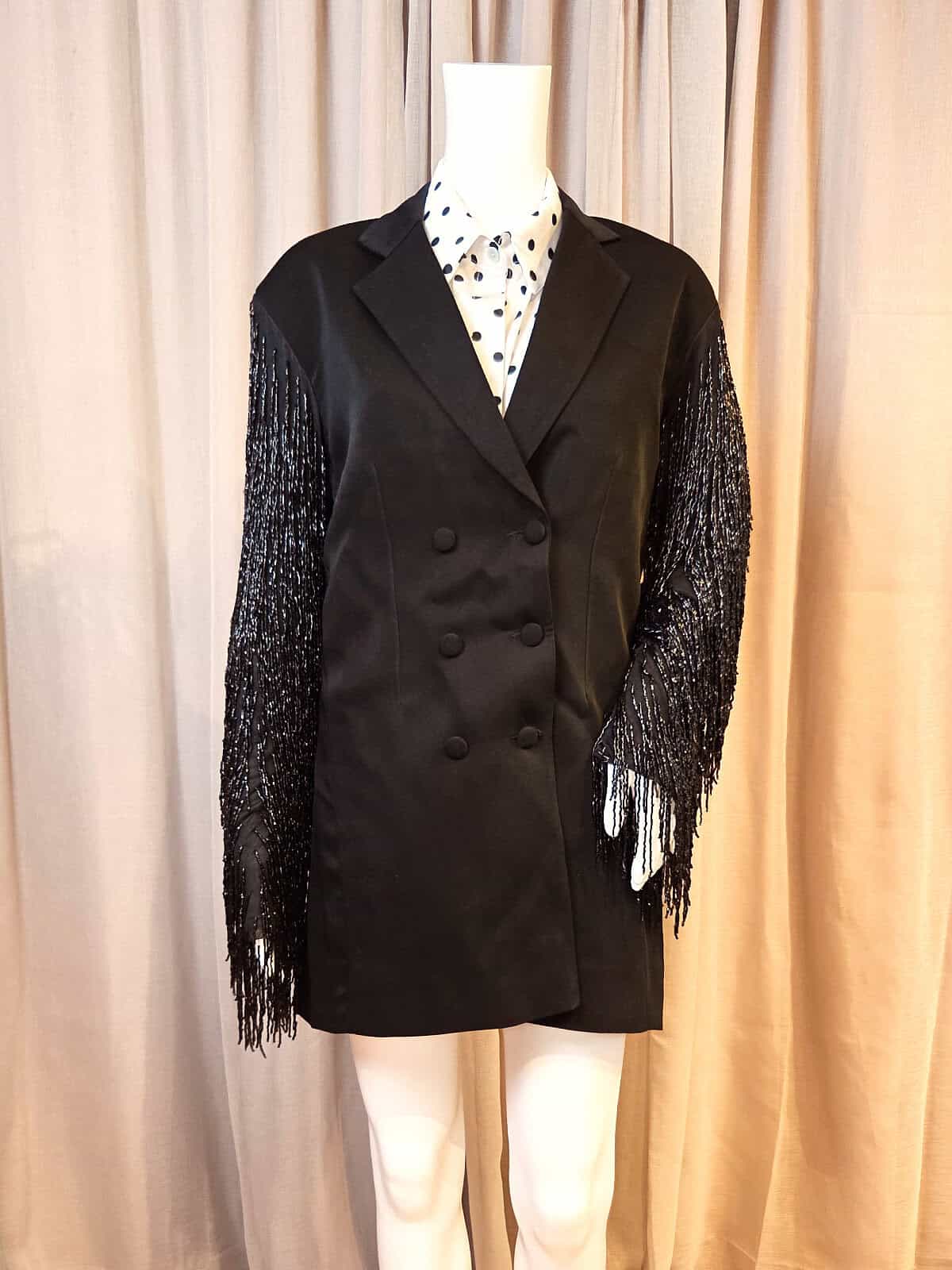 blazer med glasperler - lukket