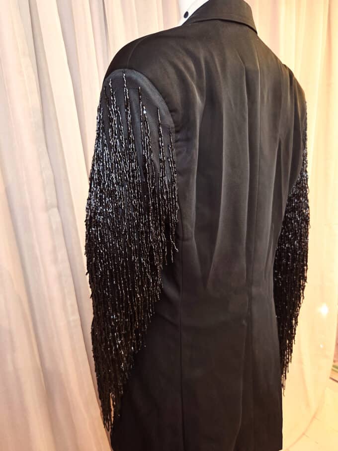 blazer med glasperler - ryg