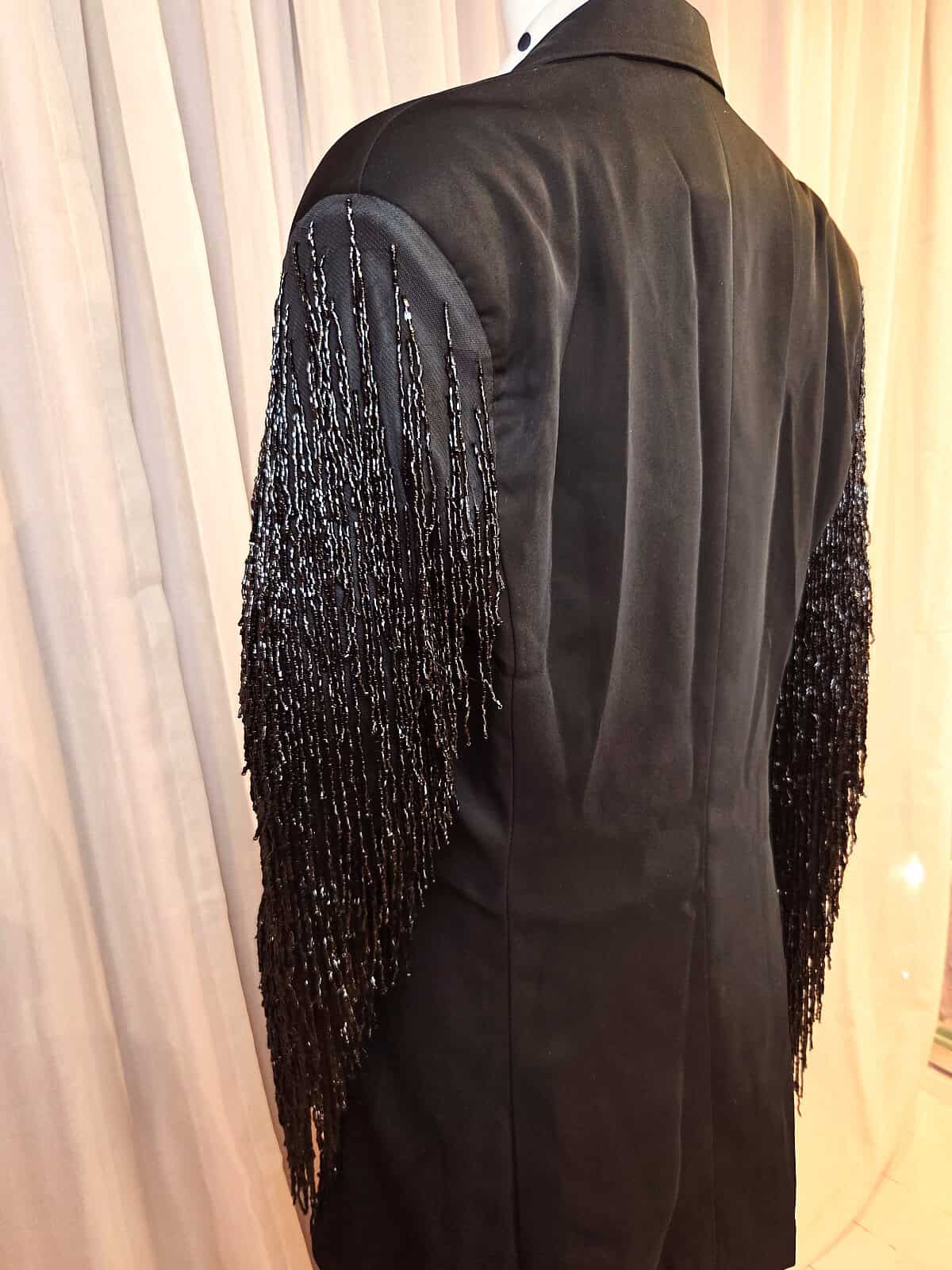 blazer med glasperler - ryg