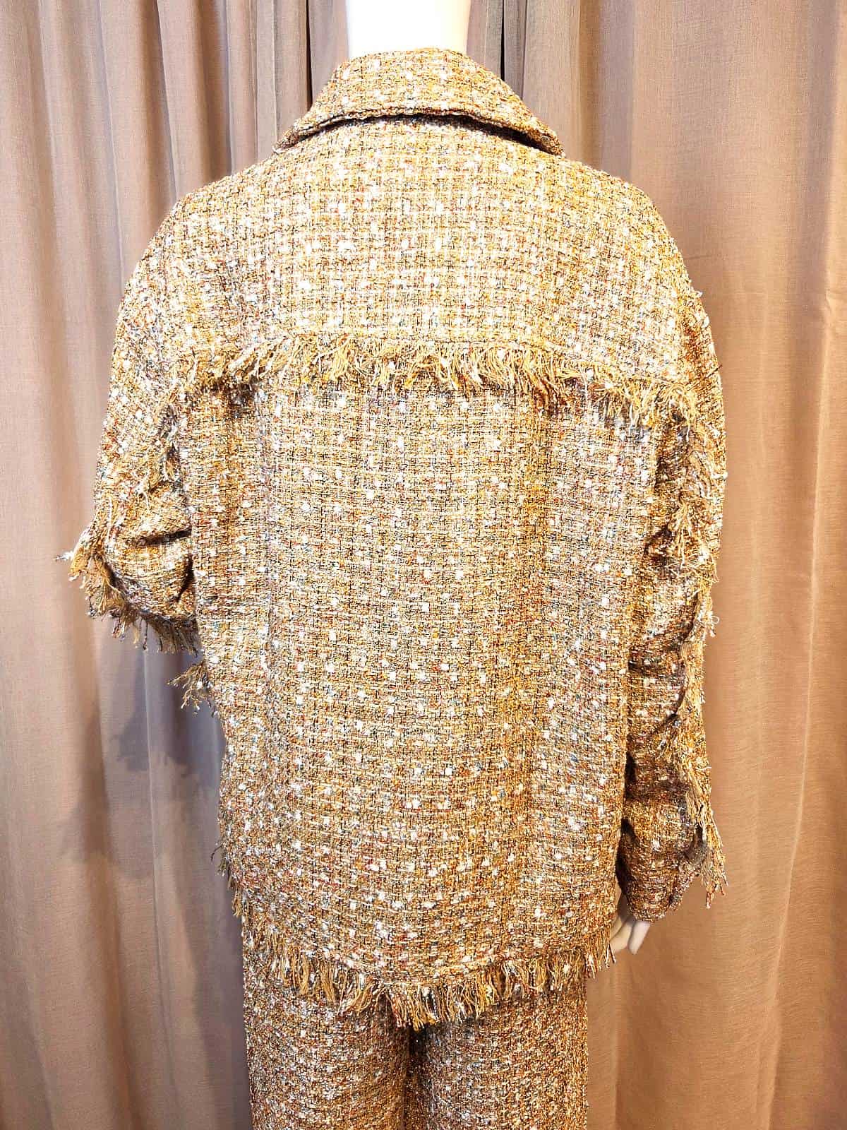 boucle jakke lys - ryg