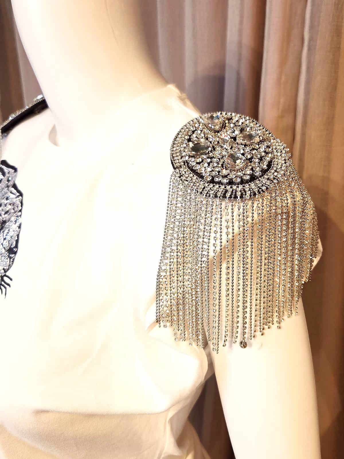 epauletter runde sølv similikæder (1)