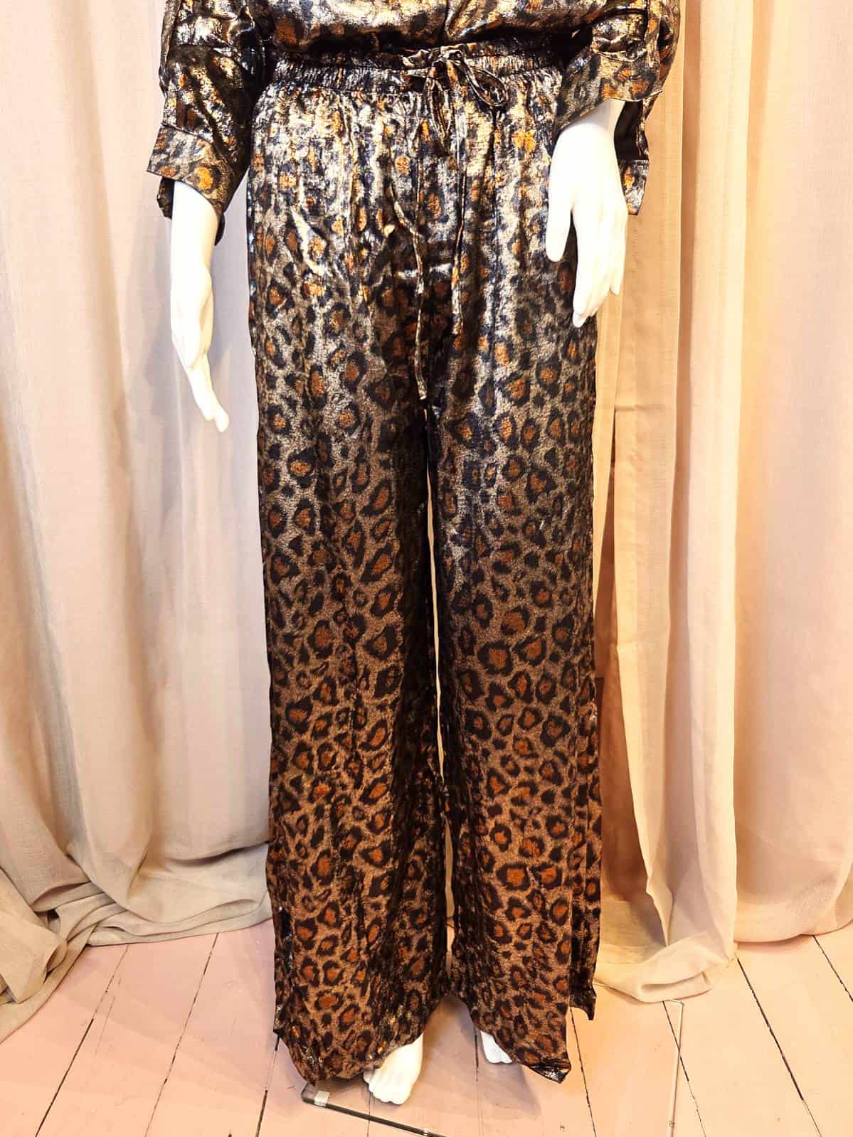 loungesæt leopard mørk - bukser