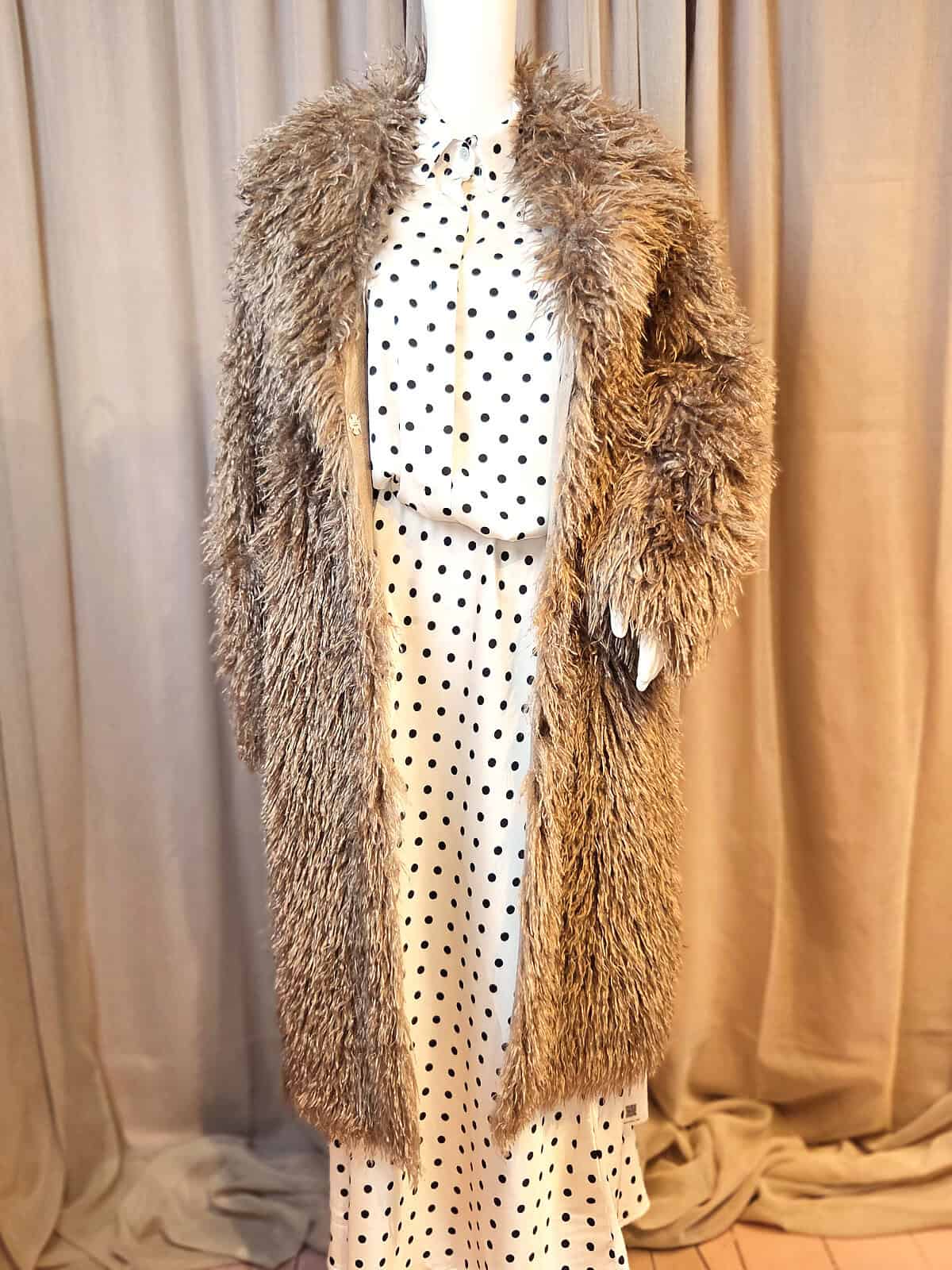 shaggy pels brun - åben