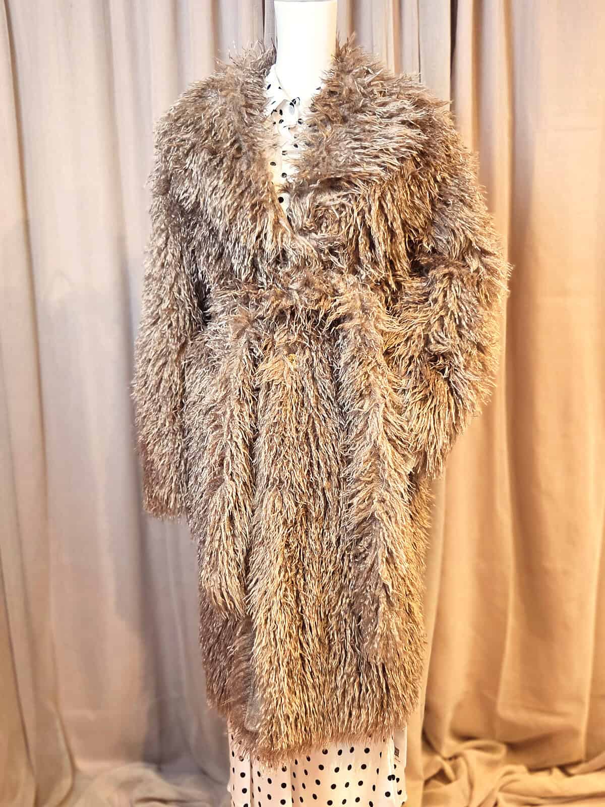 shaggy pels brun - lukket