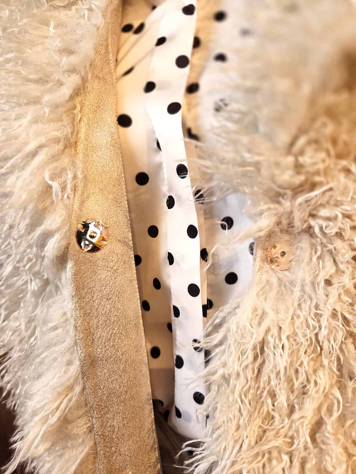 shaggy pels cream - knap