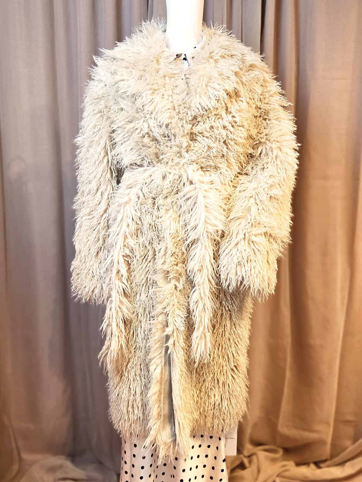 shaggy pels cream - lukket