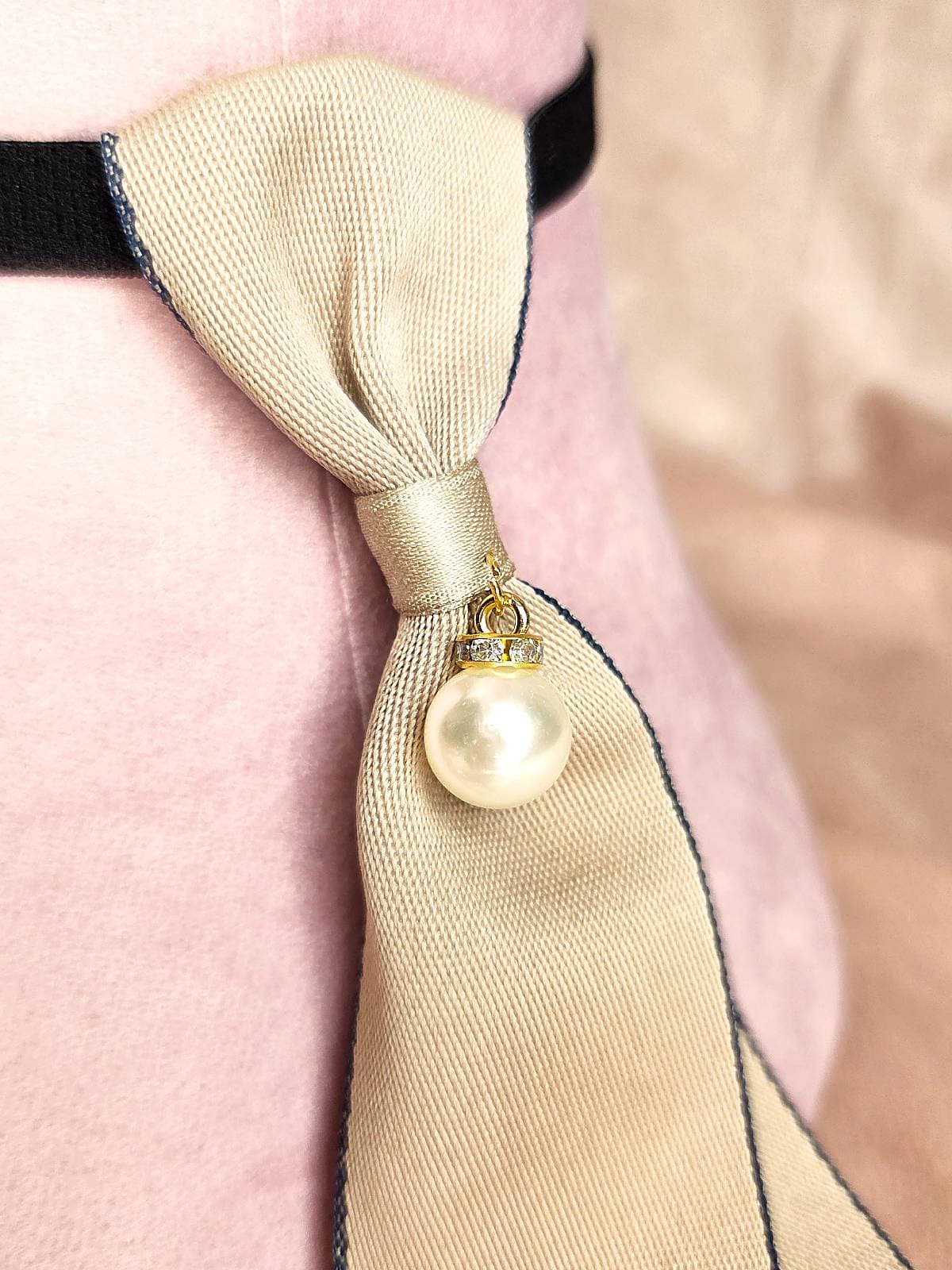 slips enkelt perle hvid - detaljer