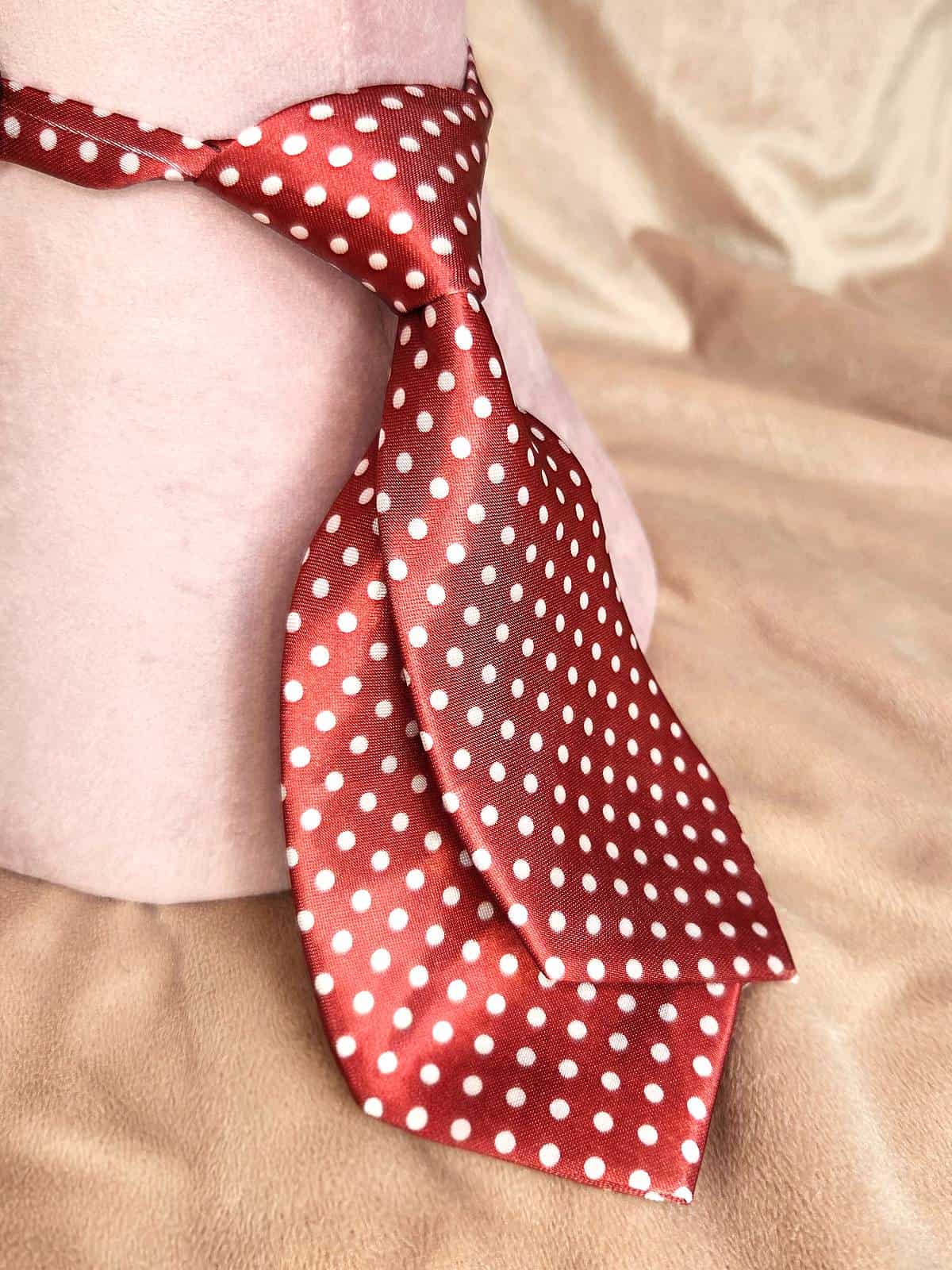 slips mini bordeaux prikket - detaljer