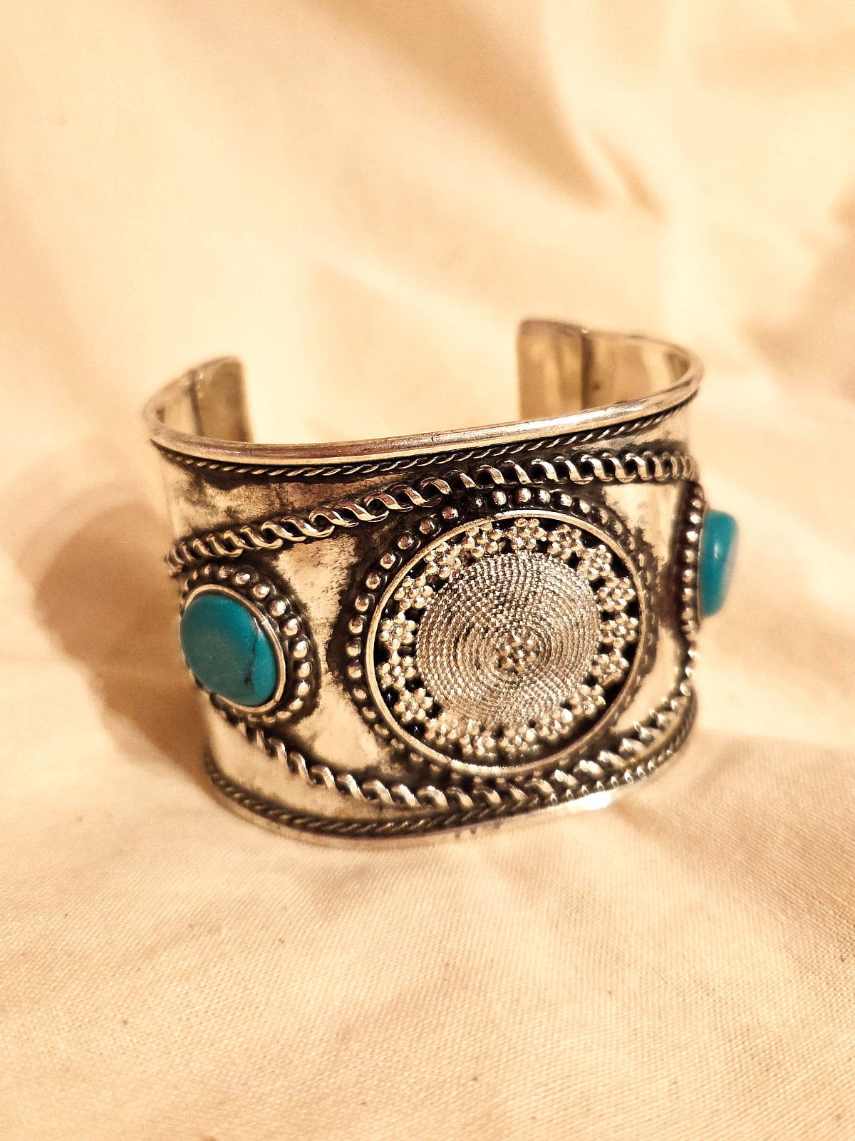 sølvarmbånd blå sten