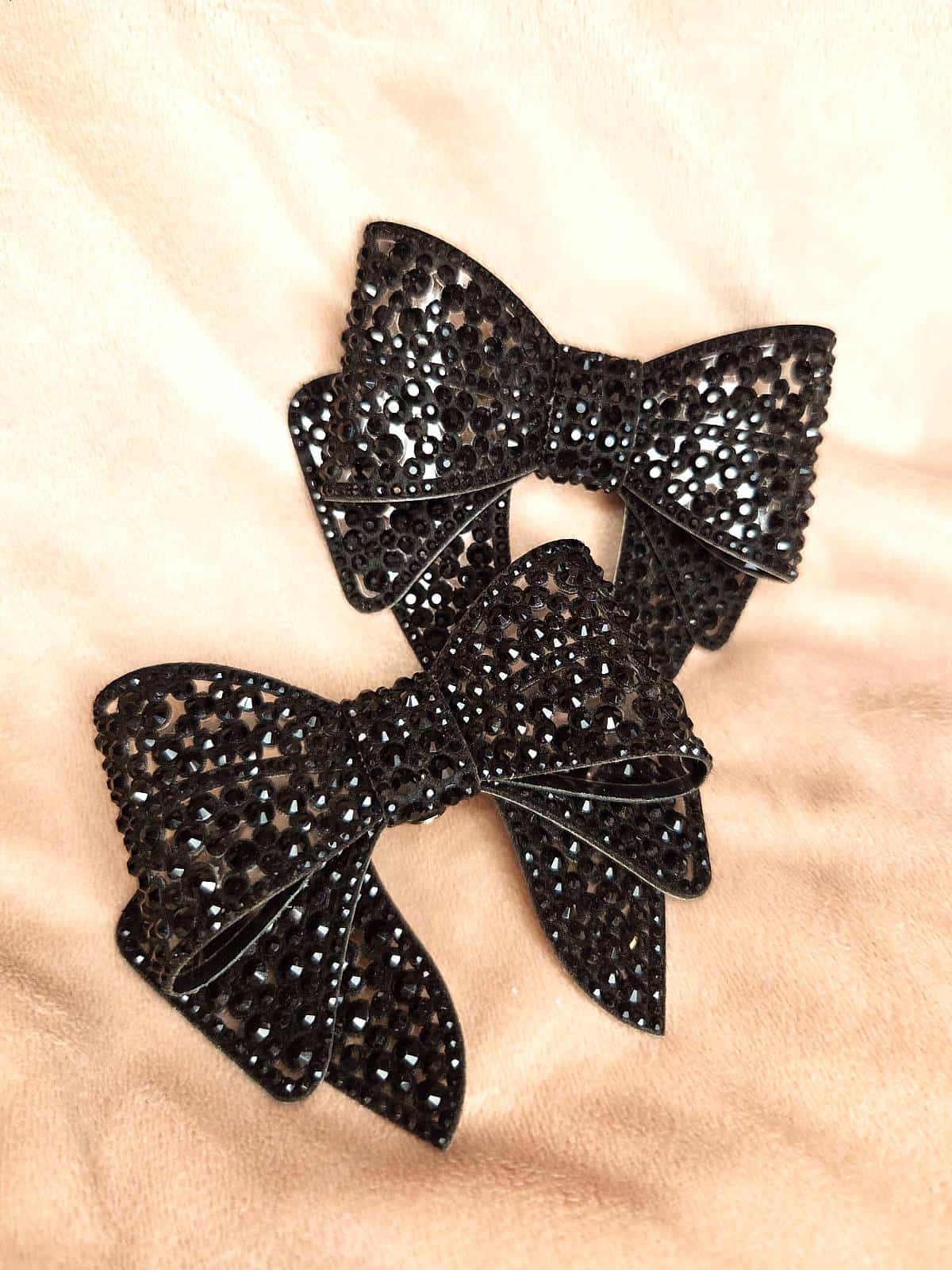 Skoclips sorte similisløjfer