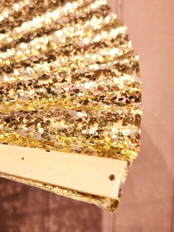 Vifte stor glitter guld - detaljer