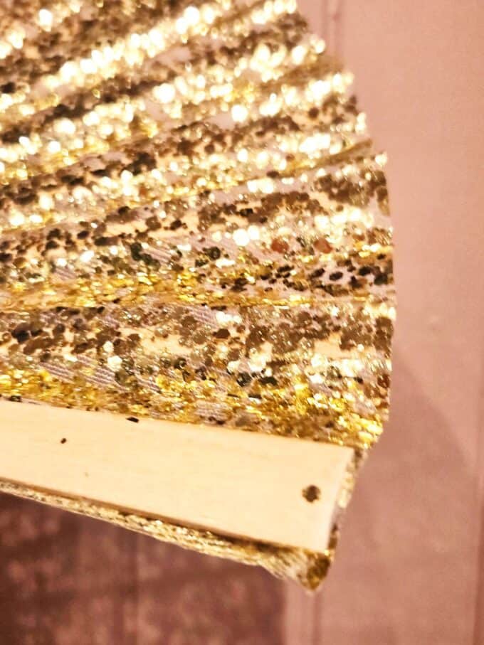 Vifte stor glitter guld - detaljer