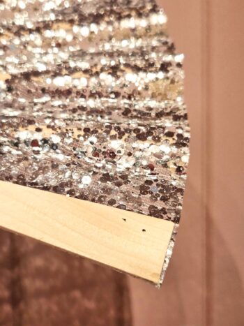 Vifte stor glitter sølv - detaljer