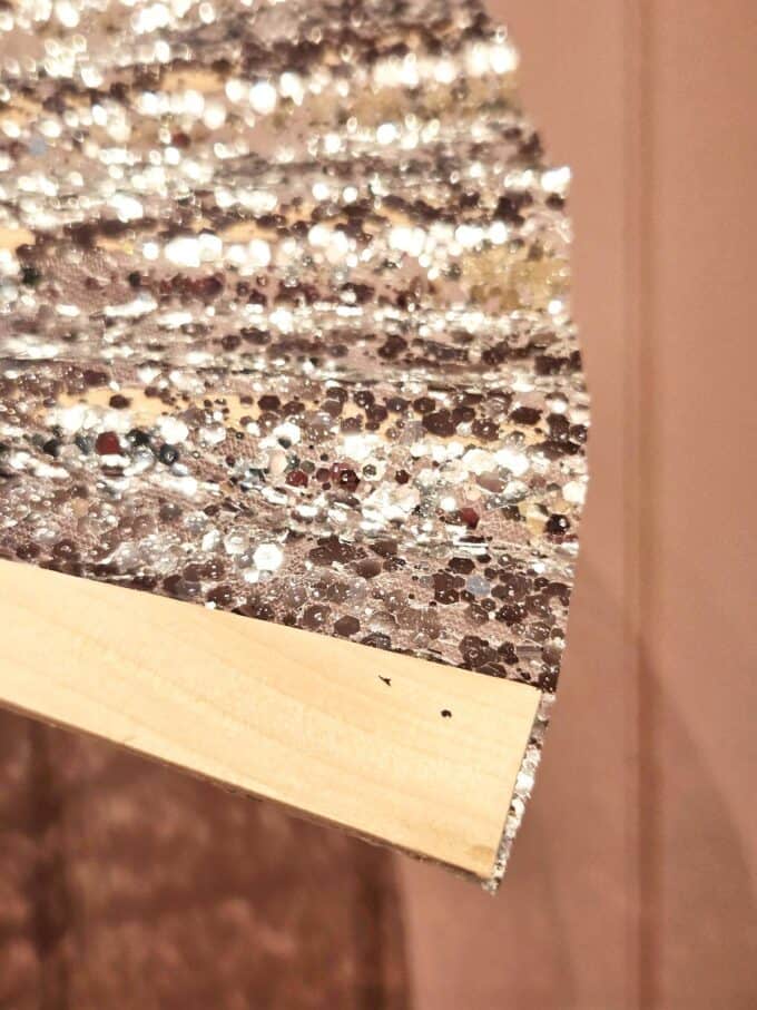 Vifte stor glitter sølv - detaljer