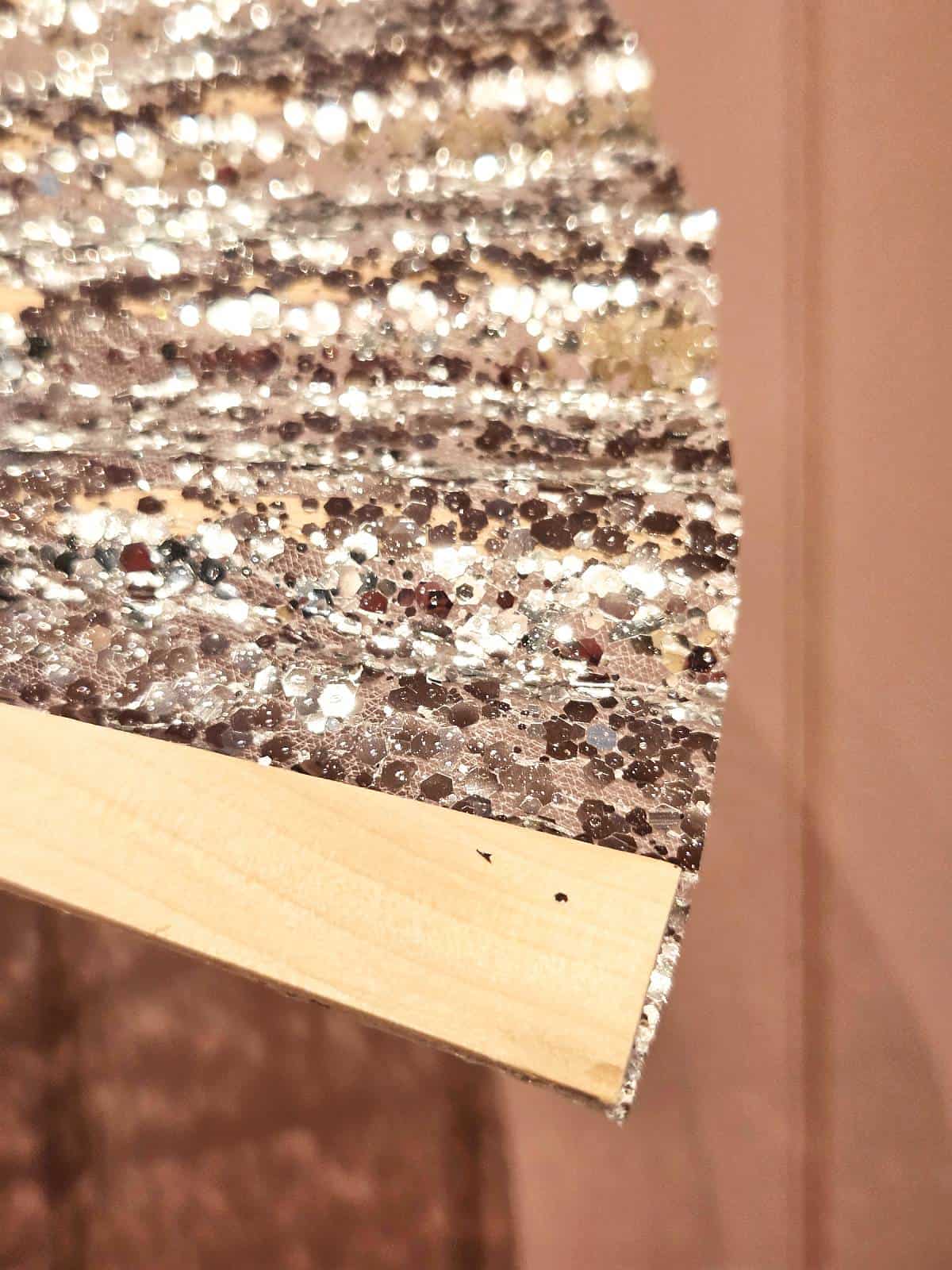 Vifte stor glitter sølv - detaljer