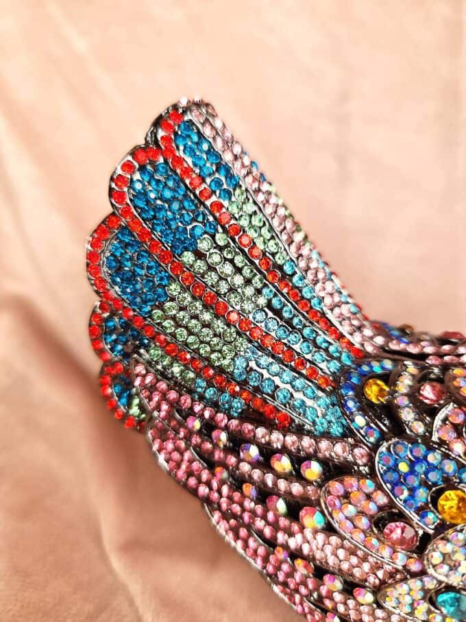 clutch simili fugl lyserød - hale