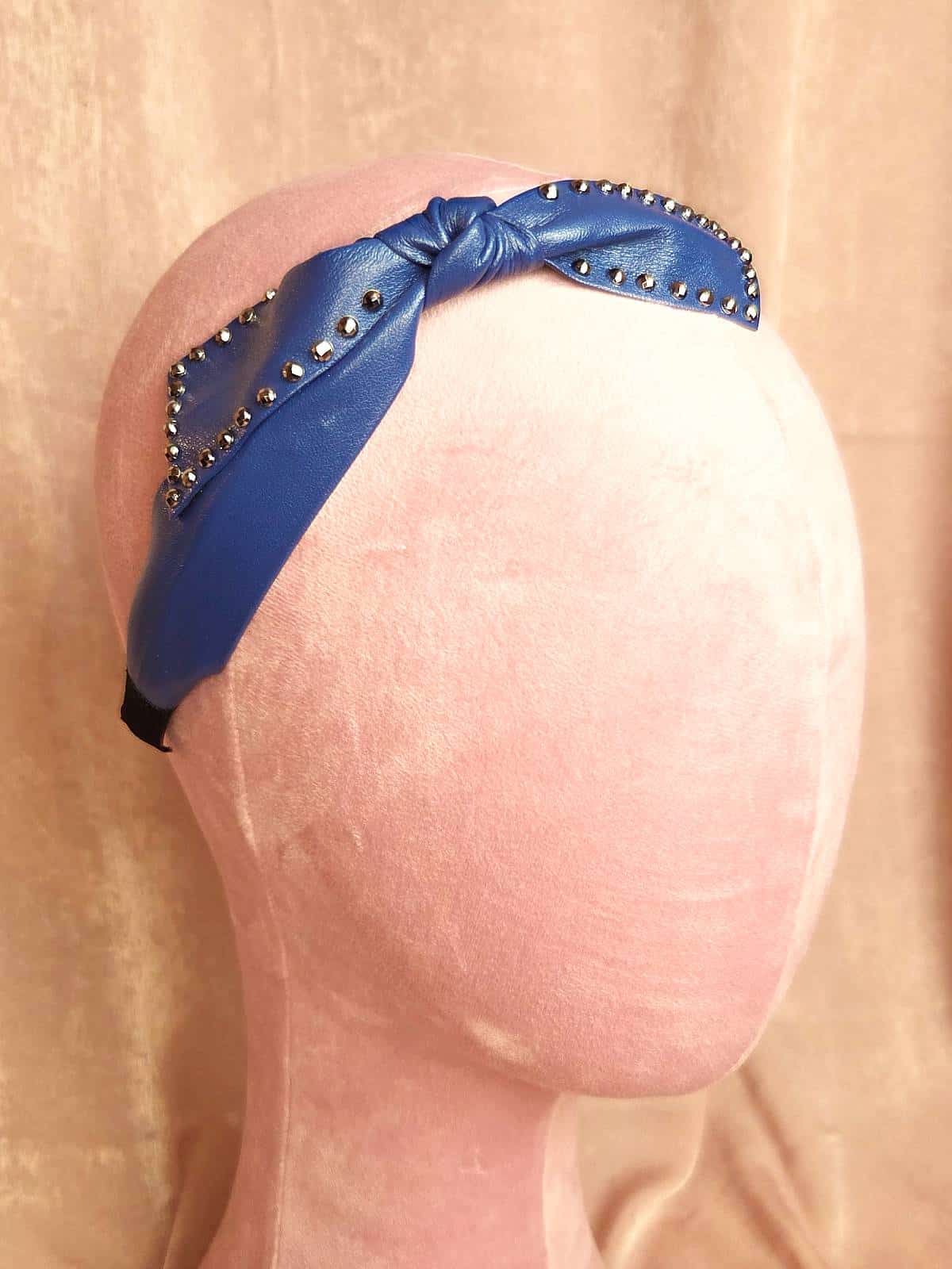 hårbøjler med nitter blå