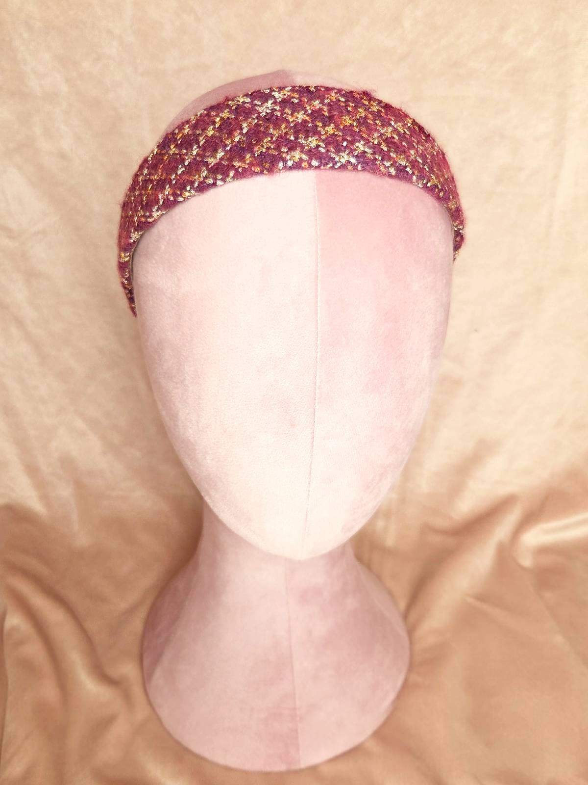 hårbøjle boucle lilla - forfra