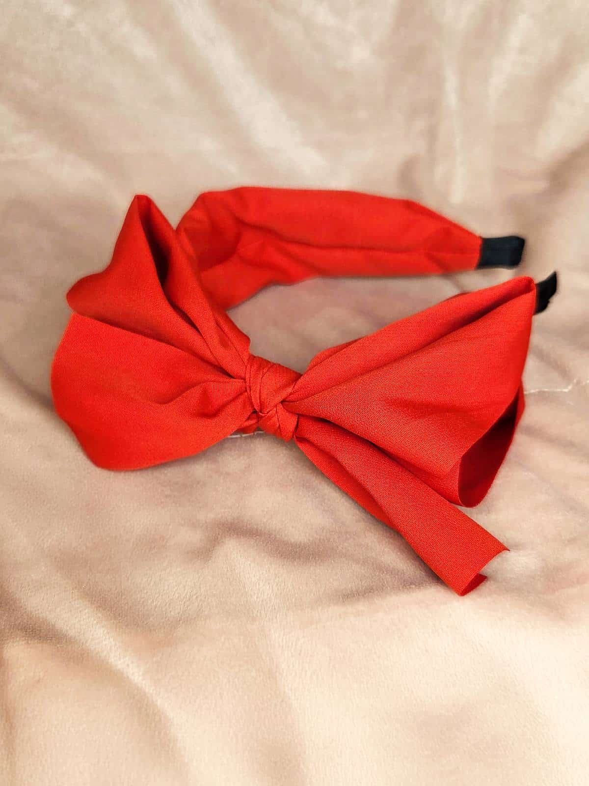 hårbøjle sløjfe rød - liggende