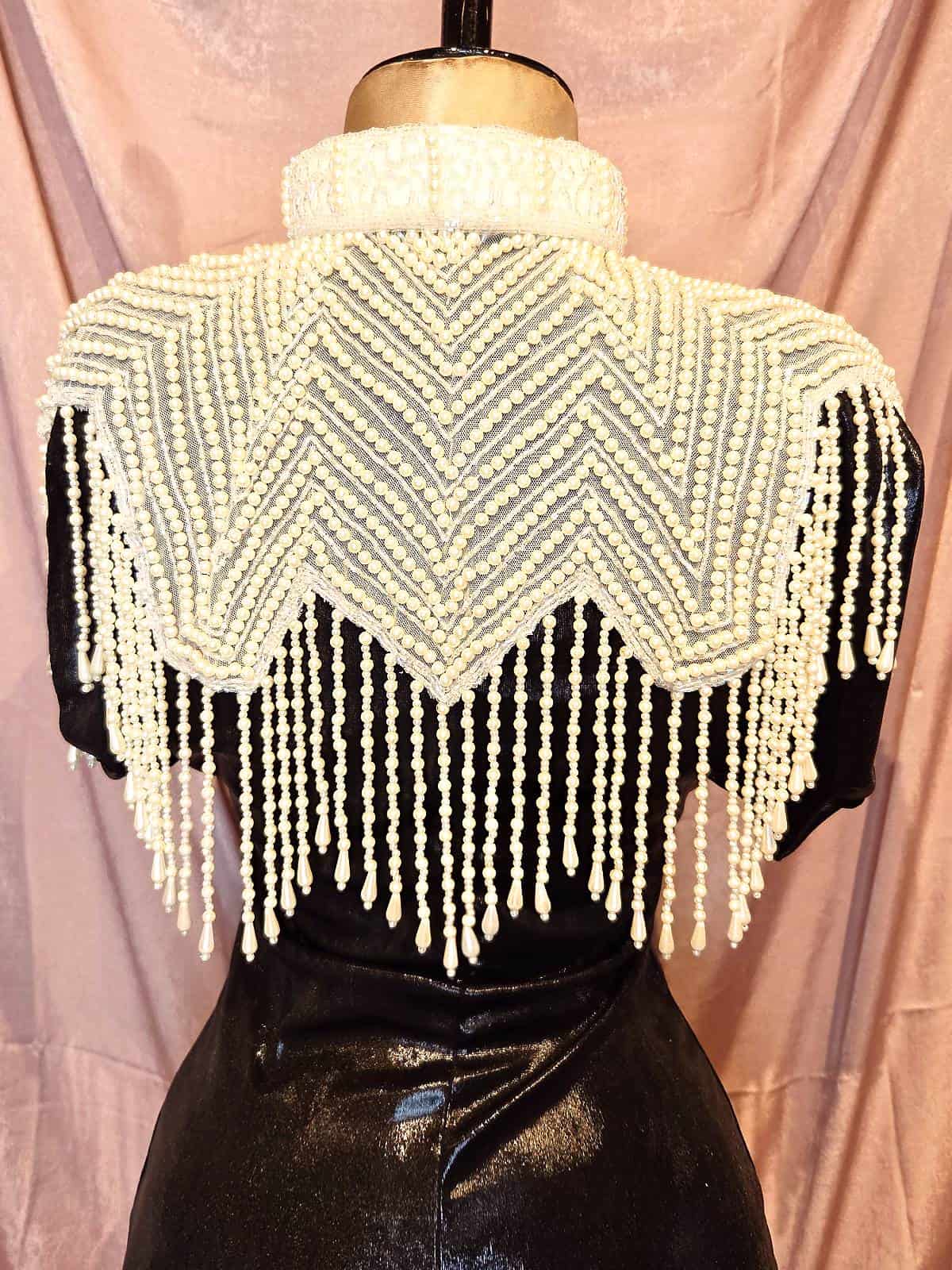 perlekappe hvid zigzag