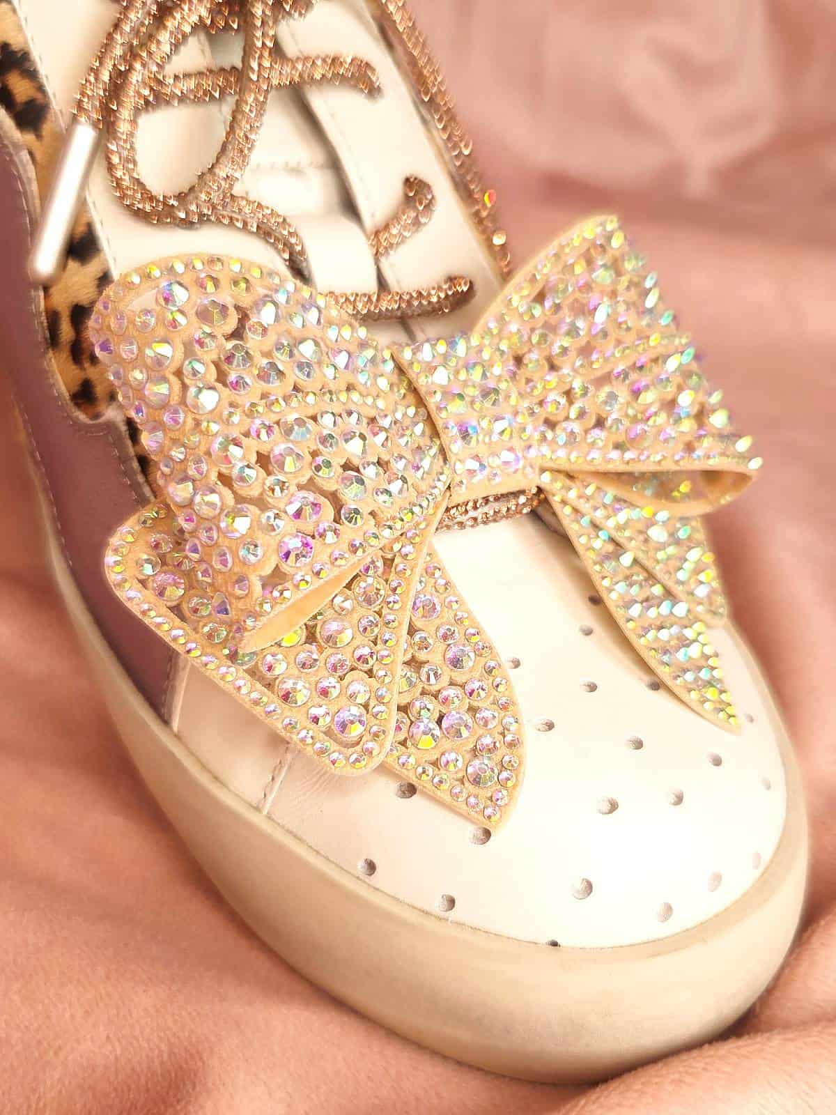 skoclips sand sløjfe med disco similisten - på sko