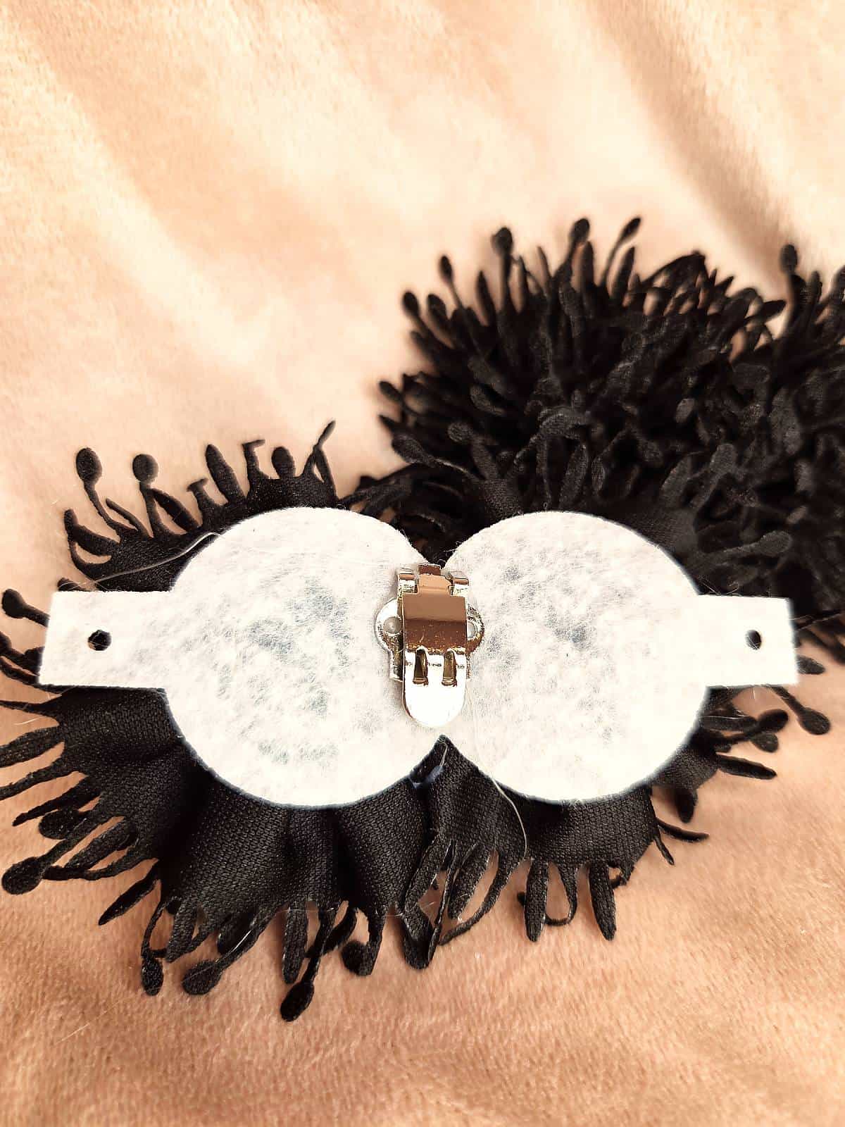 skoclips sort fluff - klips