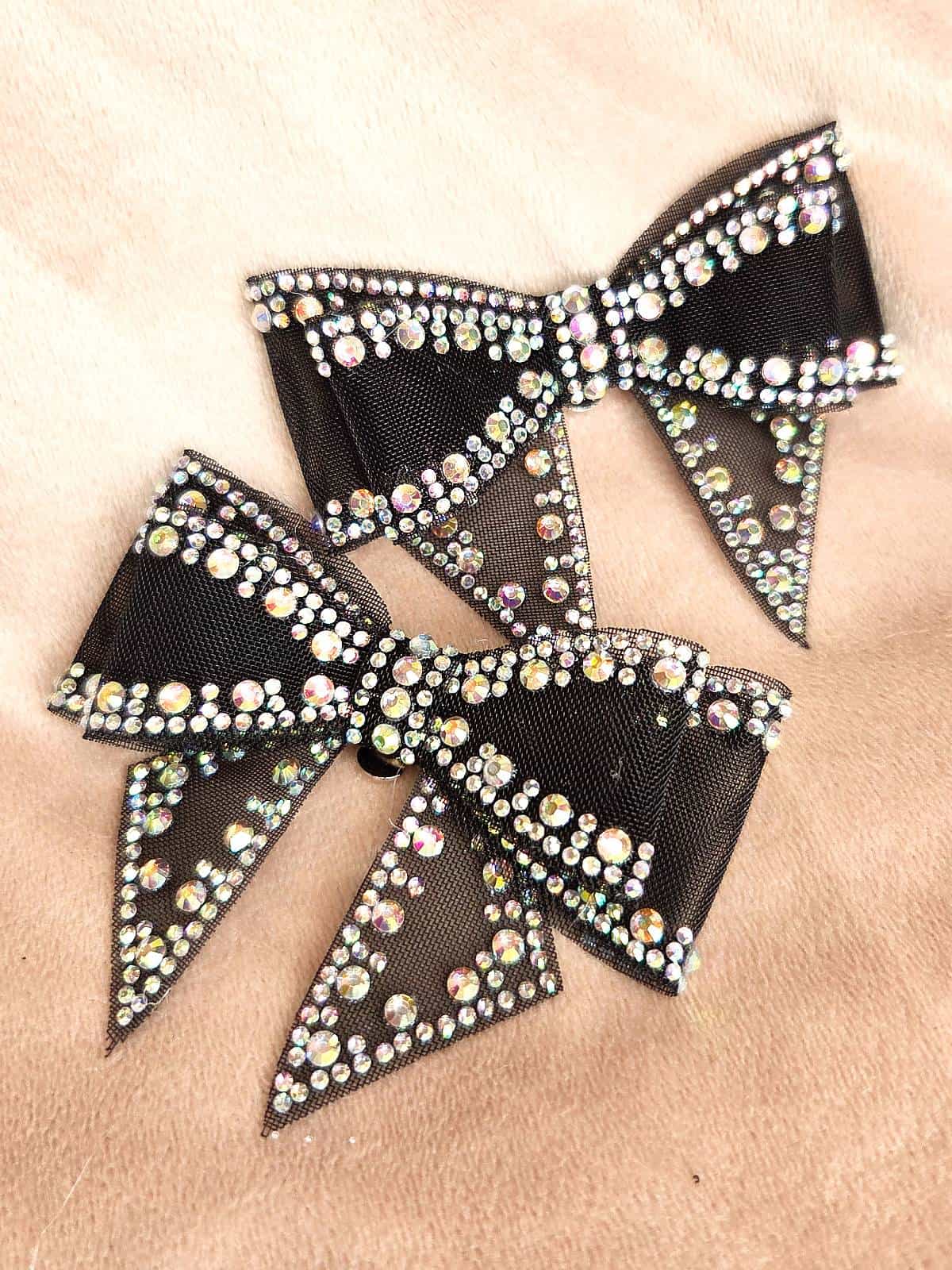 skoclips sort sløjfe med disco similisten