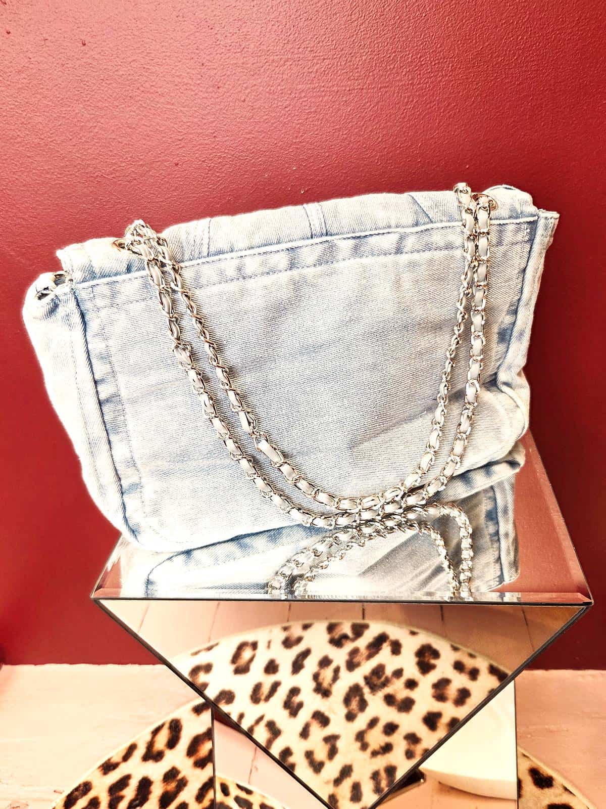 Denimtaske model 1 lys bagside