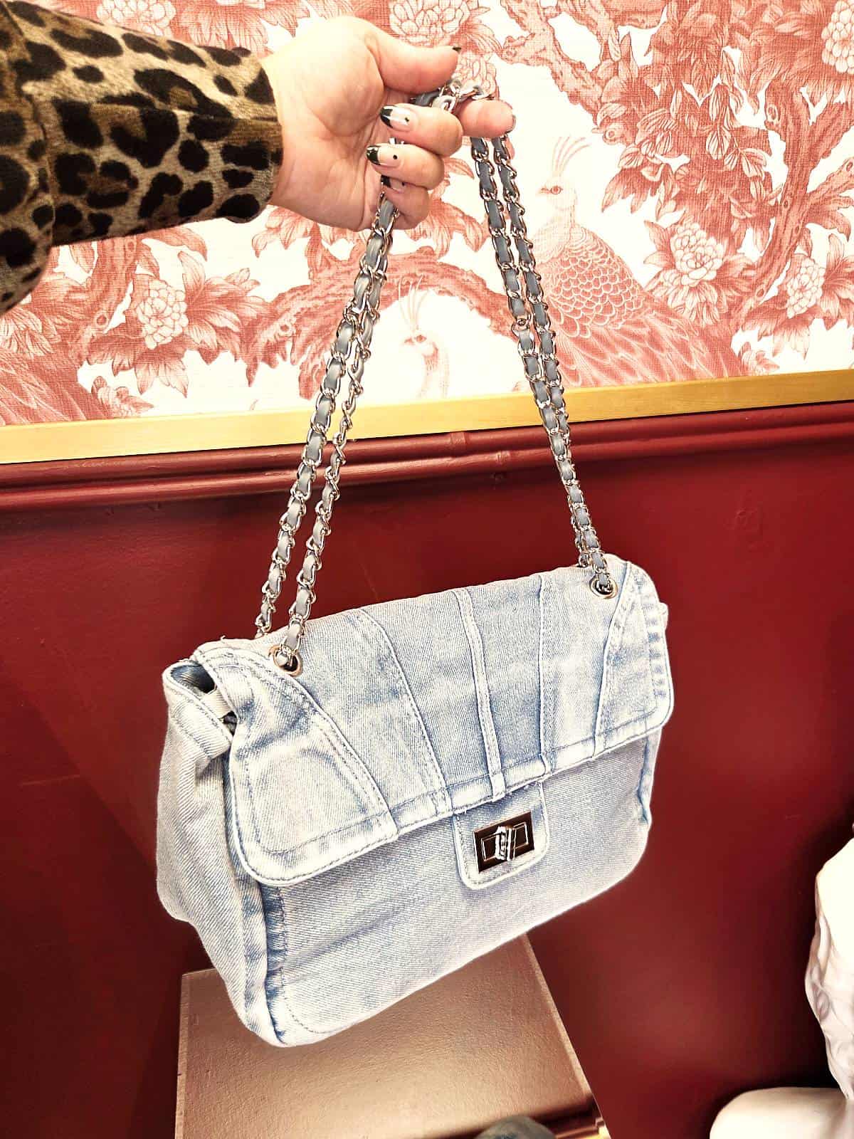 Denimtaske model 1 lys i hånd