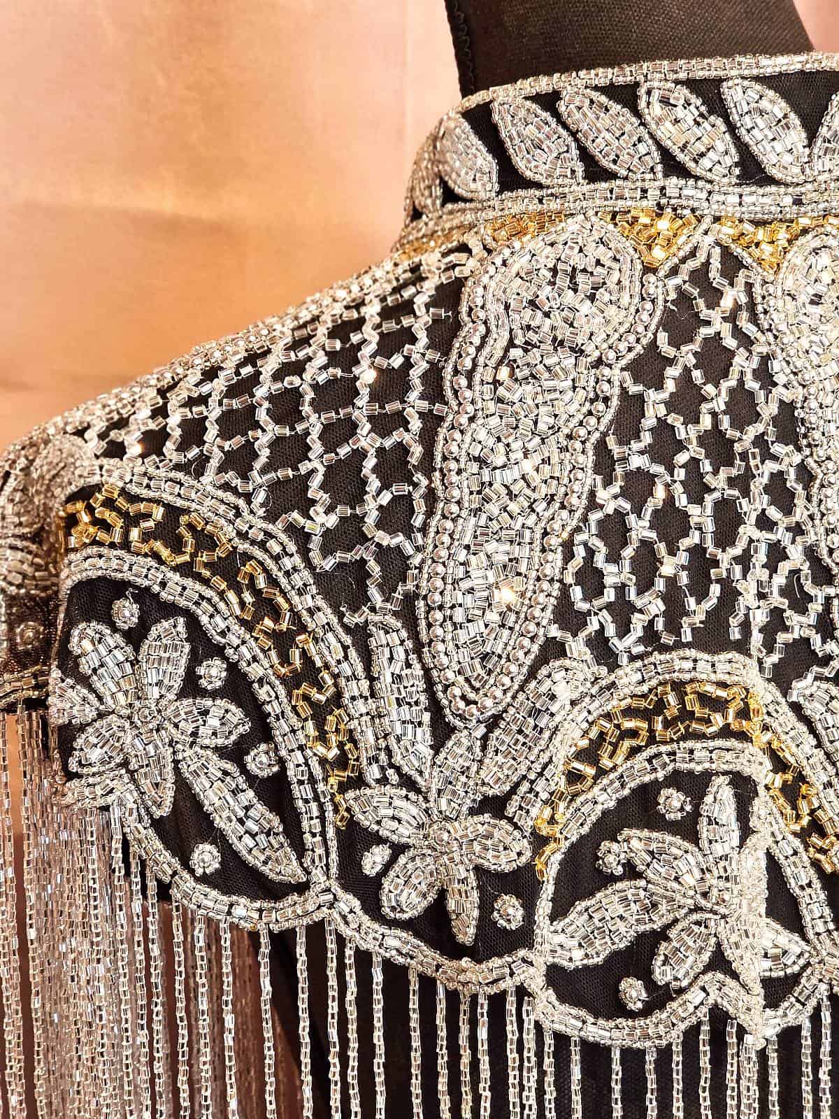 Perlekappe guldsortsølv model 2 detlajer