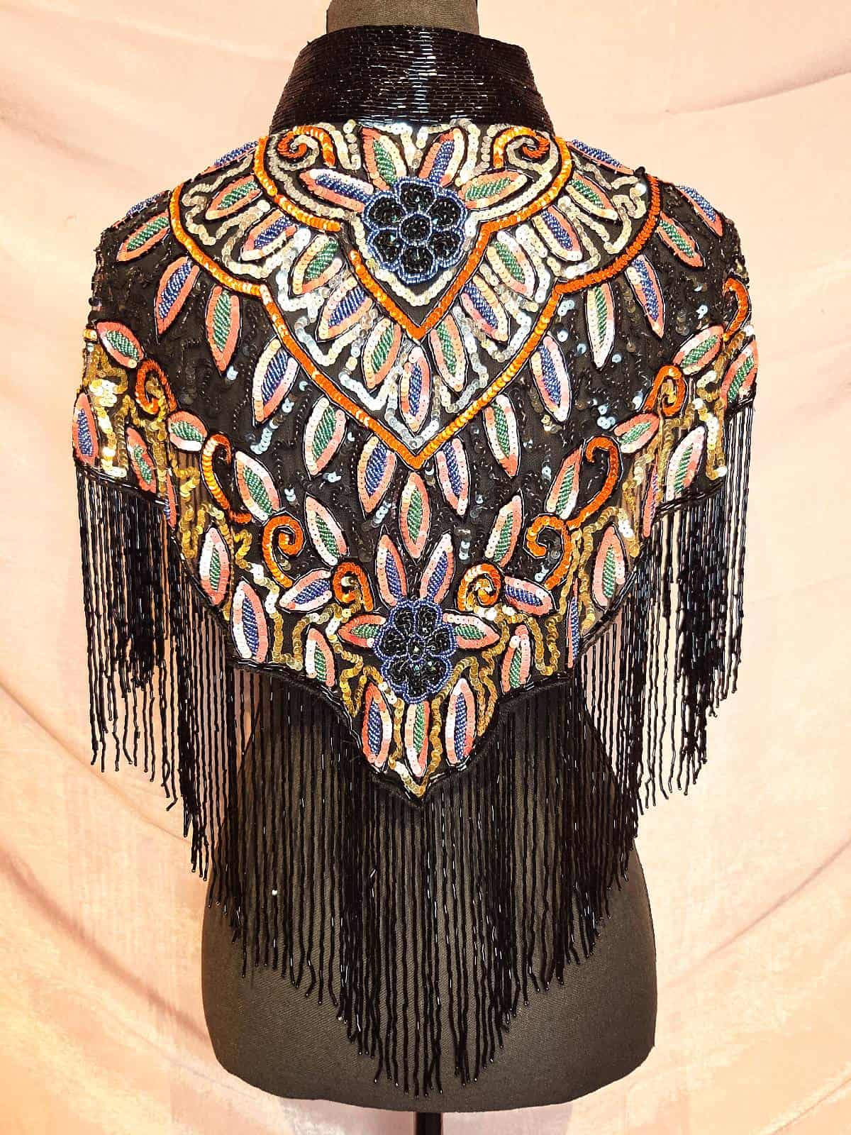 Perlekappe rosa multi ryg