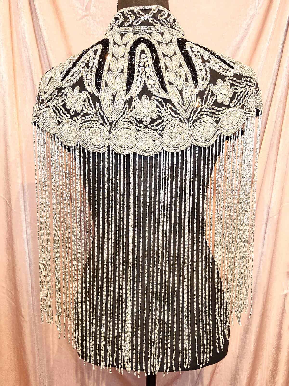 Perlekappe sølv model 8 ryg