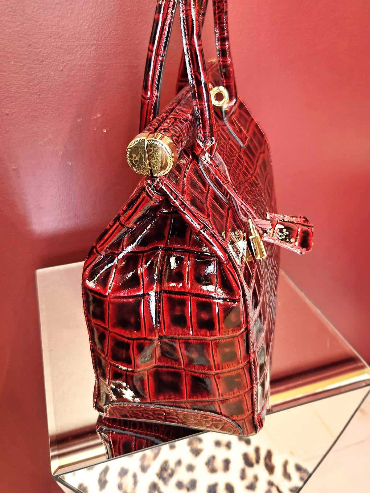 Taske croc stor rød side