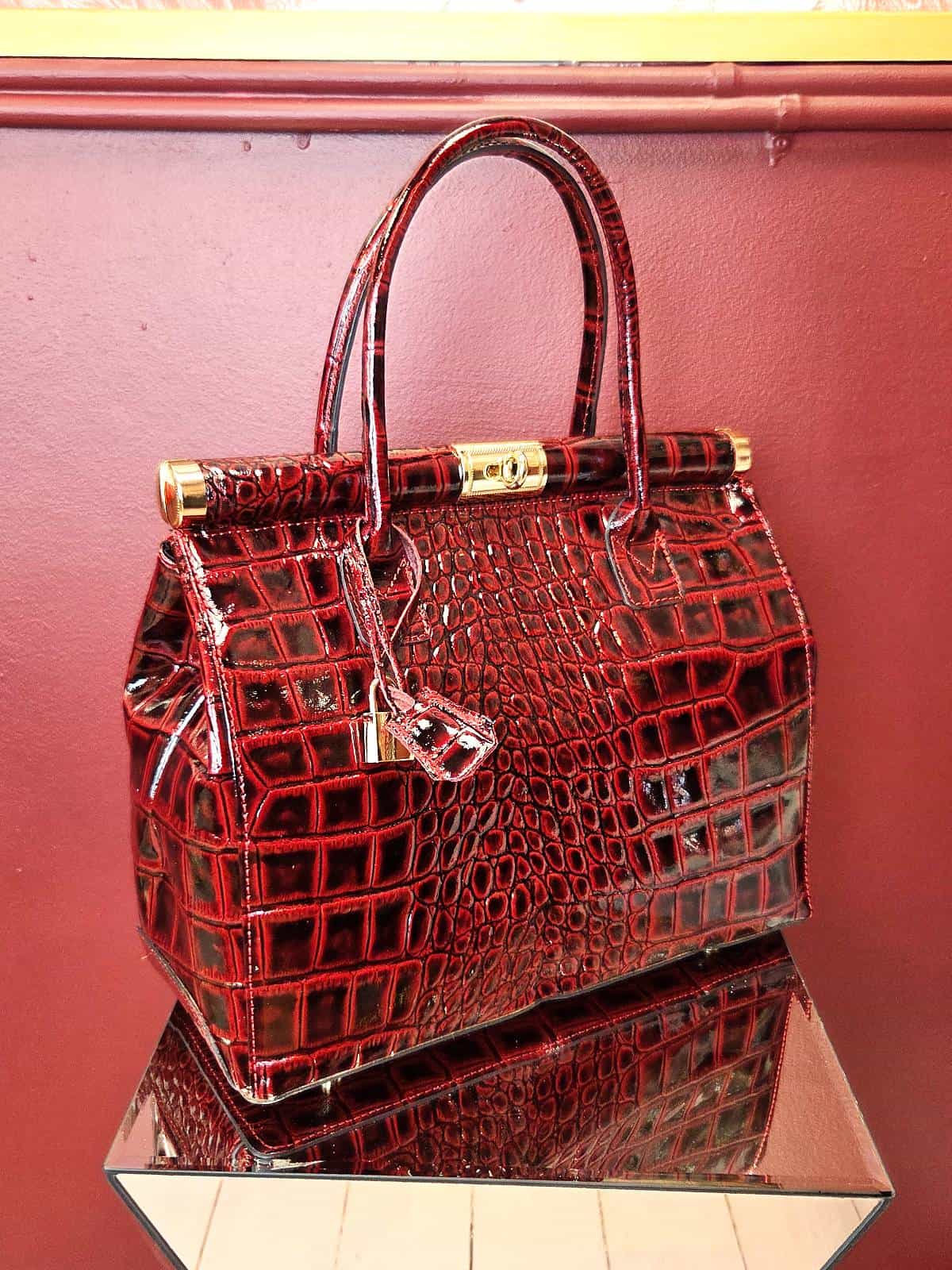 Taske croc stor rød