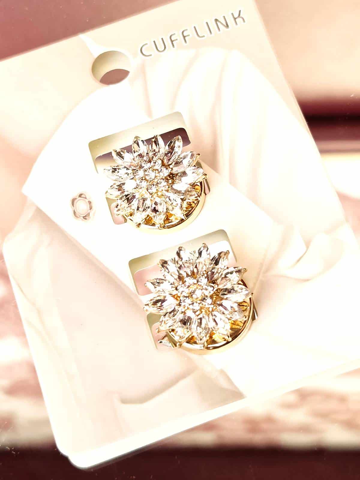 knappecover guld similiblomst lille