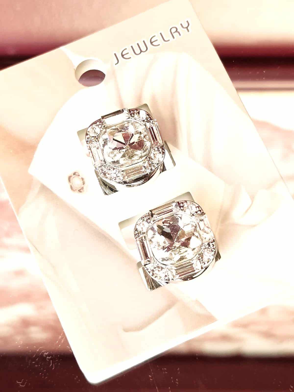 knappecover sølv simili firkant