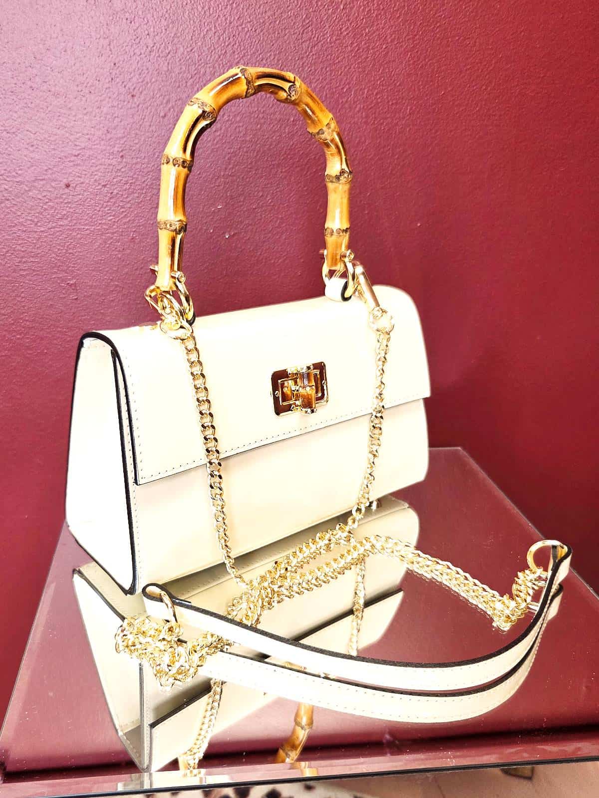 taske bambushank creme