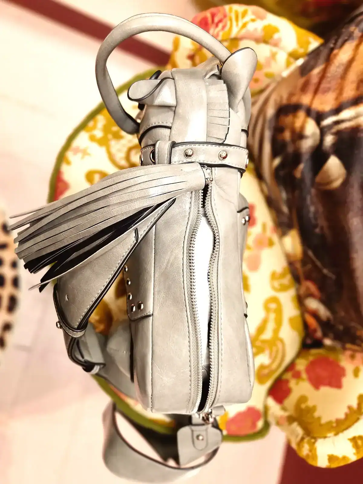 hestetaske grå åben