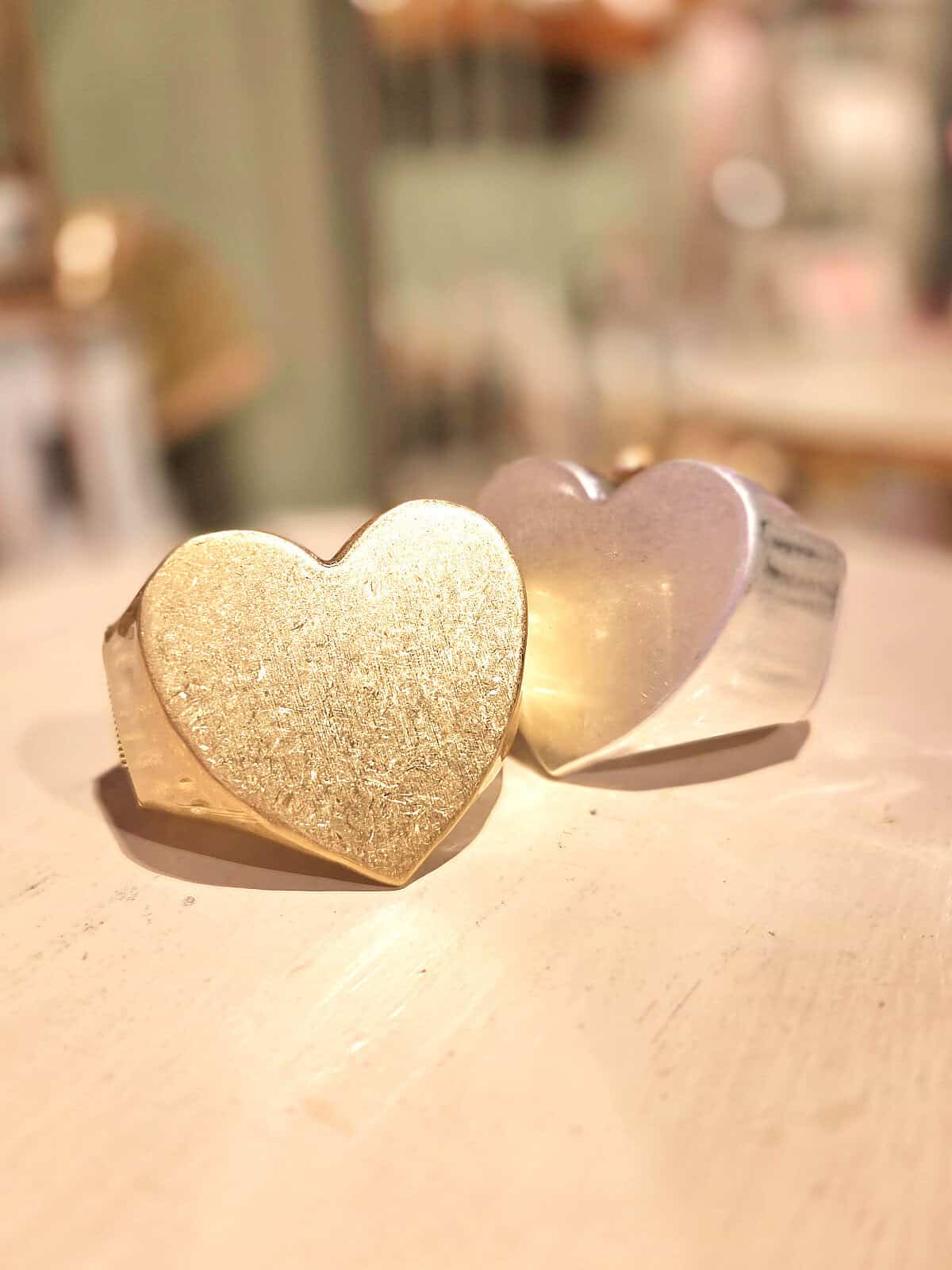 statement armbånd hjerte sølv og guld