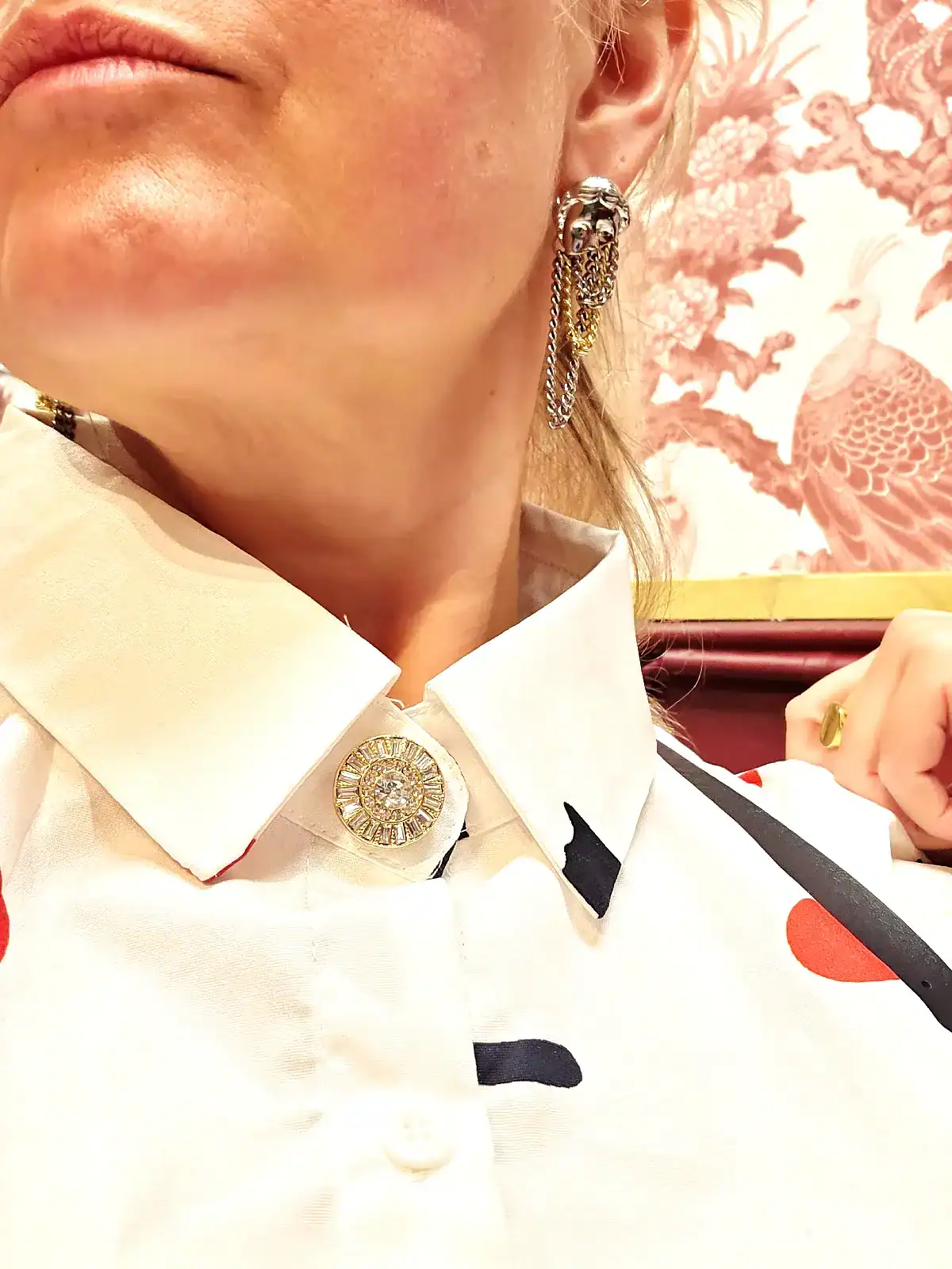 Knappecovers guld cirkel på krave igen