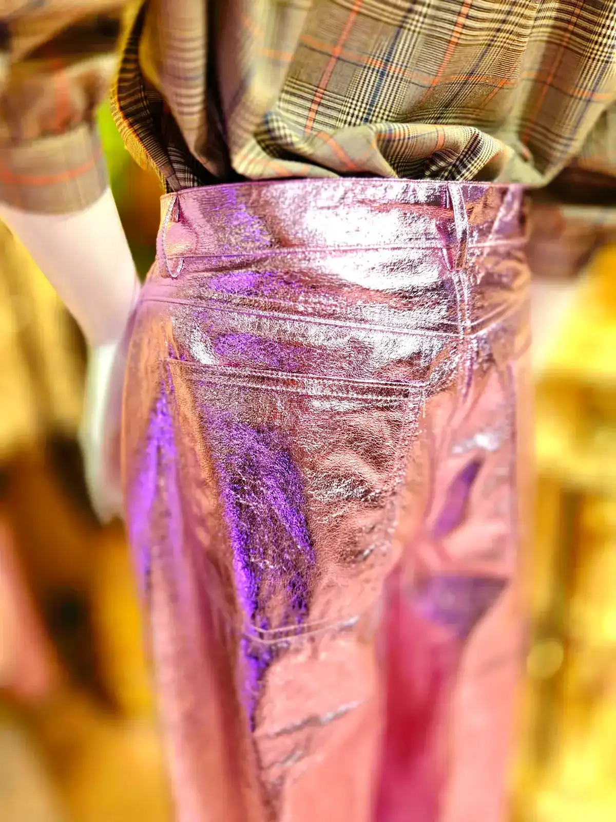 Metallic bukser pink baglommer