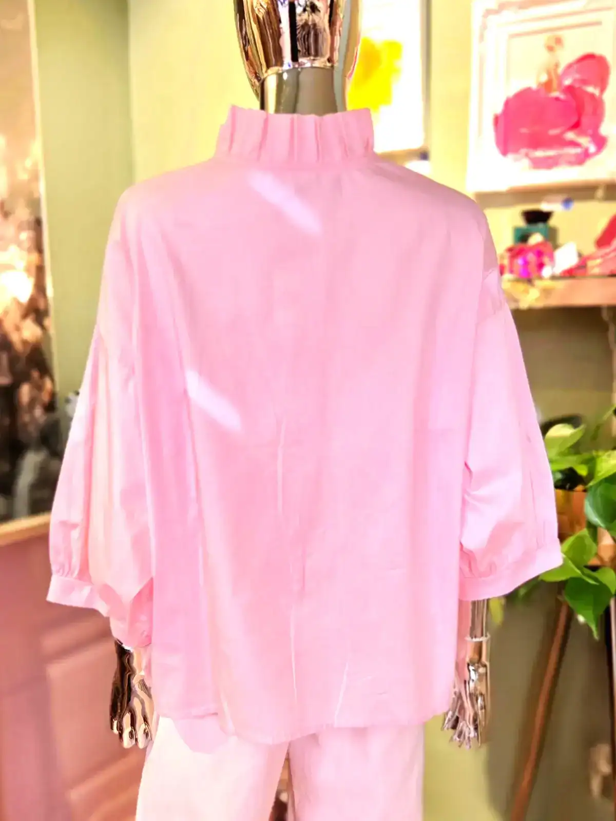Oversize skjorte pink ryg