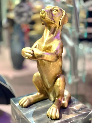 Paraply stativ hund guld