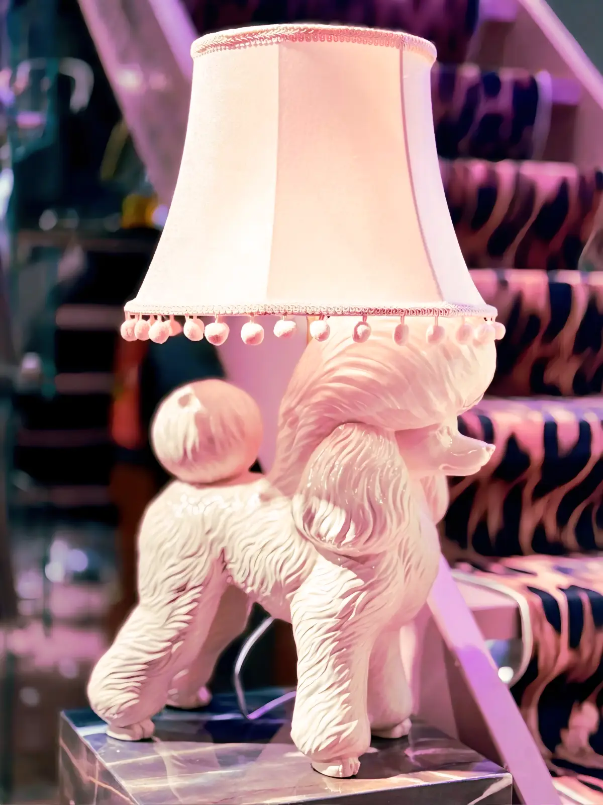 Pudellampe lyserød