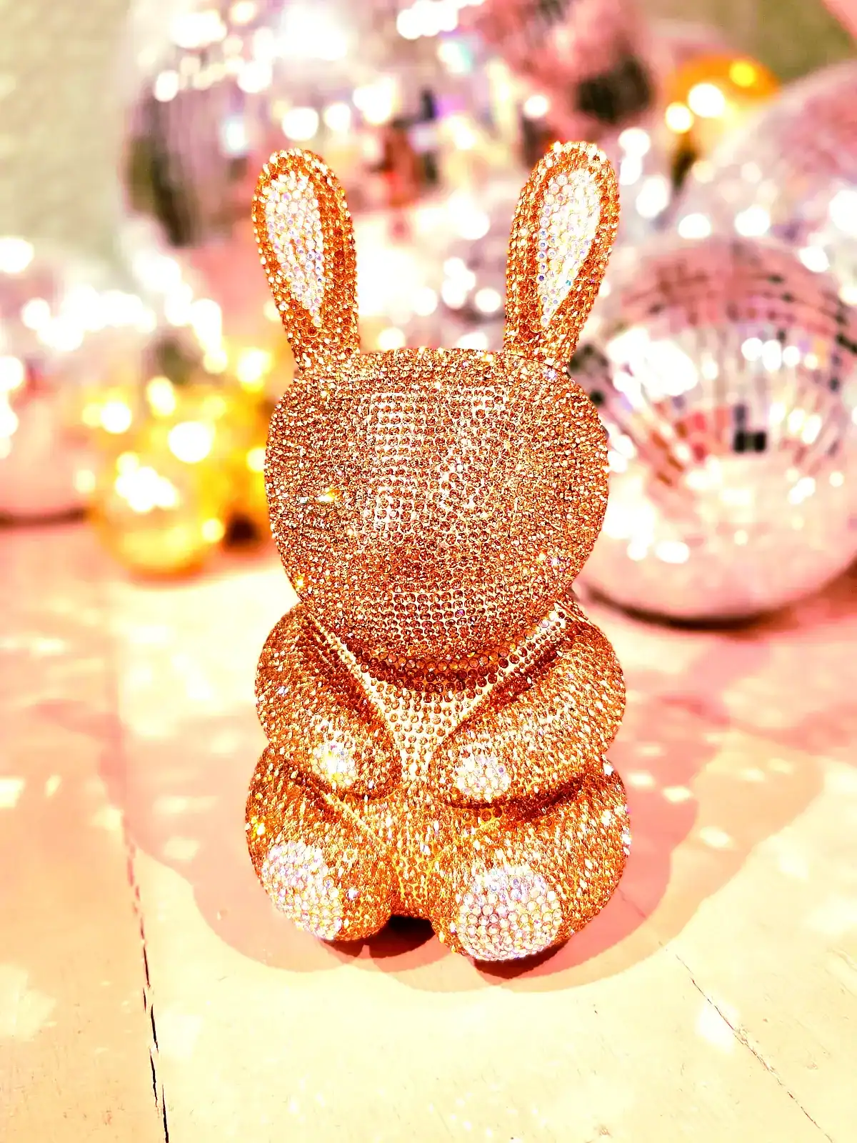 Similiclutch kanin guld