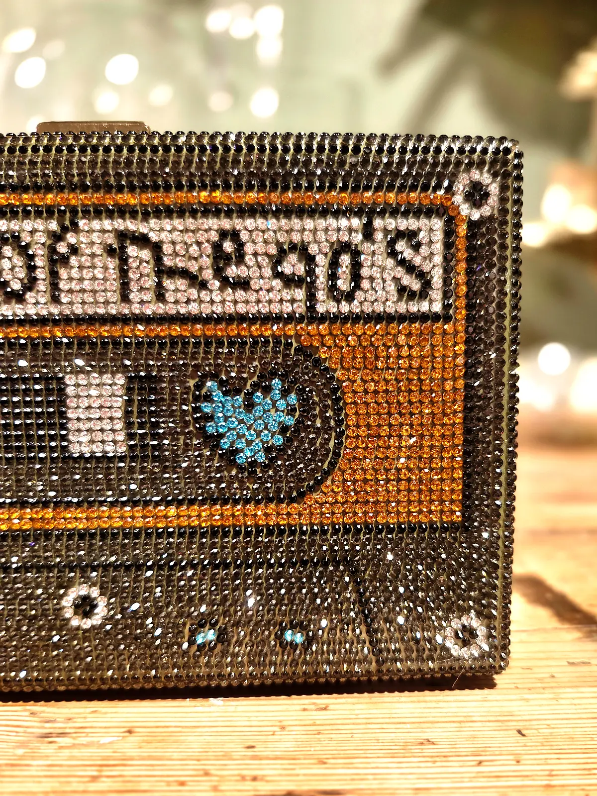best of the 90s clutch gunmetal - closeup