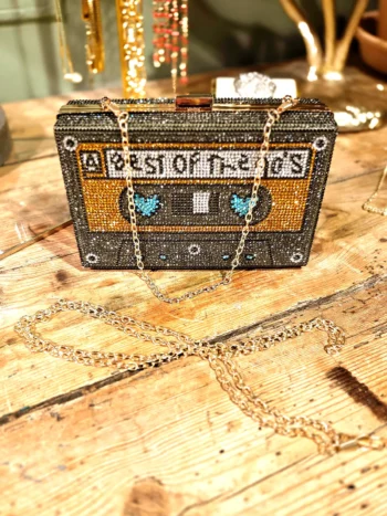 best of the 90s clutch gunmetal med 2 forskellige kæderemme